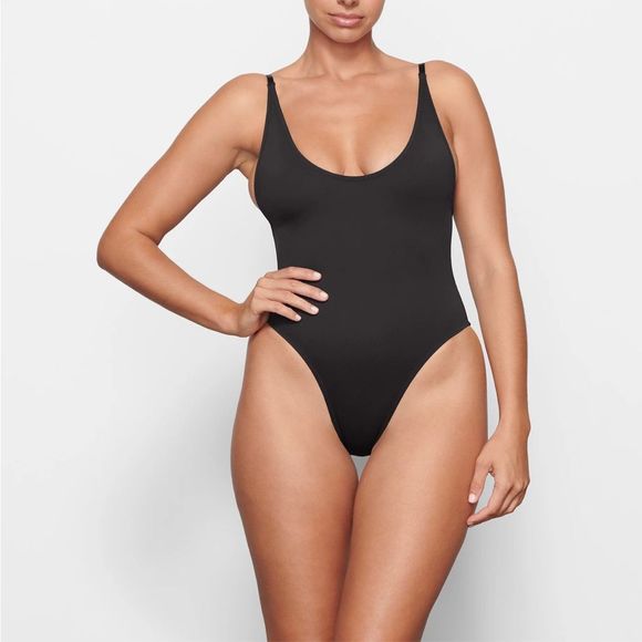 SKIMS Other - SKIMS Signature Swim Scoop Neck One Piece Onyx Size L